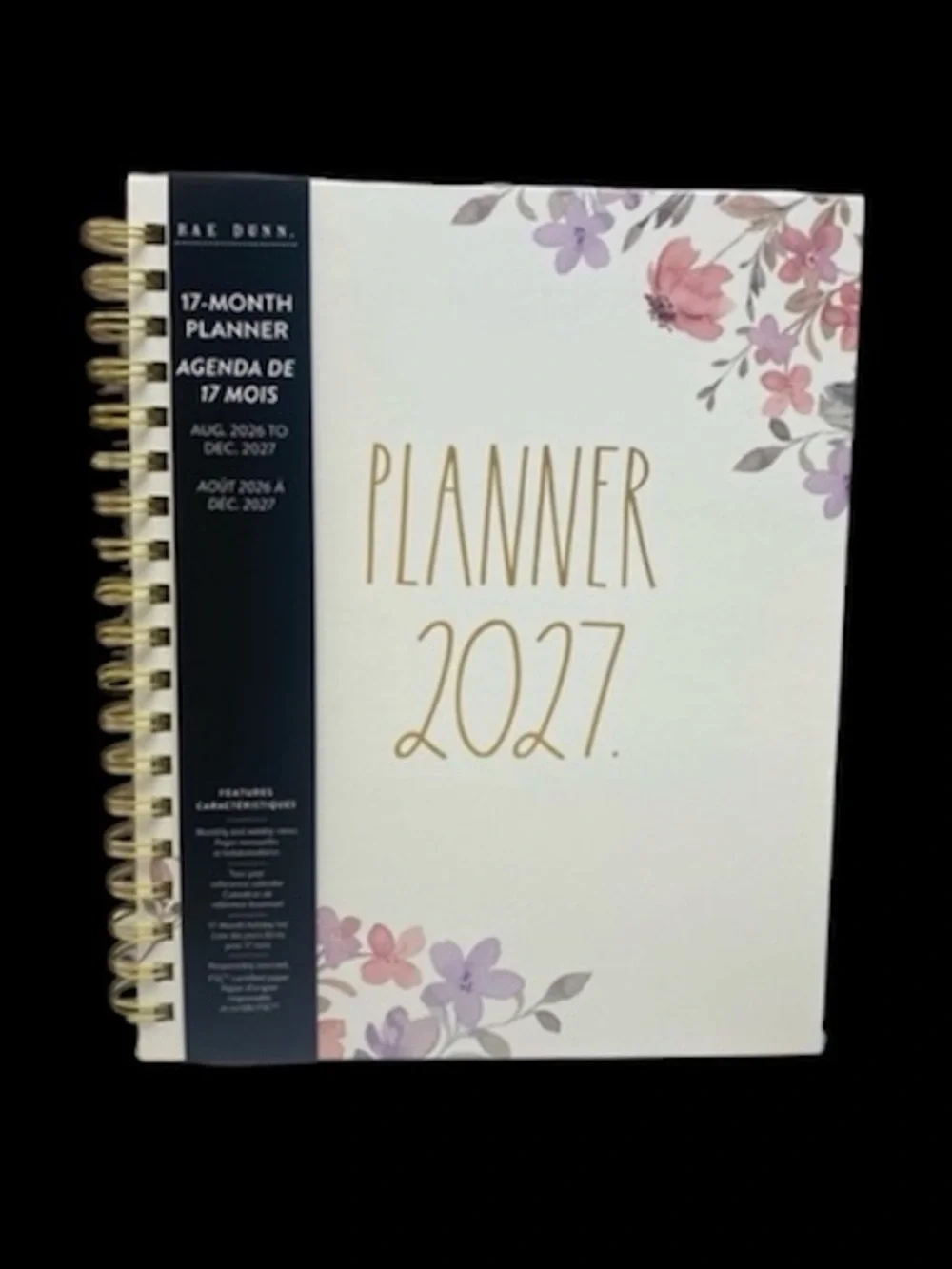 🆕 Rae Dunn 2027 Floral 17 Month Planner Large